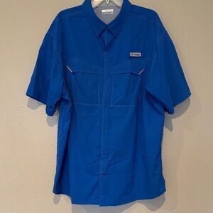 Columbia Blue Casual Button Down Shirt